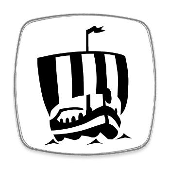 schiff_viking - Square fridge magnet - white - Front