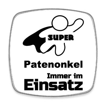 Super Patenonkel Taufe, Familie, Geschenk - Viereckiger Kühlschrankmagnet - Weiß - Vorne