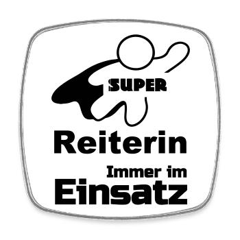 Super Reiterin, Reiten, Pferd, Sport, Geschenk - Viereckiger Kühlschrankmagnet - Weiß - Vorne