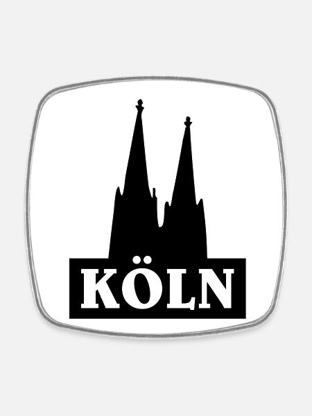 Dom Cologne - Firkantet kjøleskapsmagnet - hvit