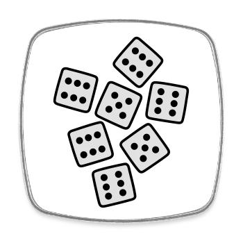 Dice - 40 Years Birthday - Square fridge magnet - white - Front