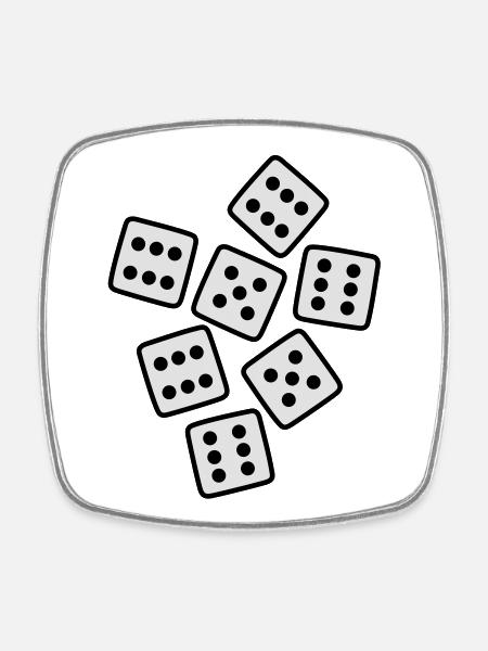 Dice - 40 Years Birthday - Square fridge magnet - white