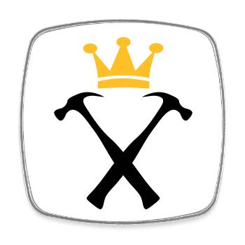 Der König der Heimwerker - Viereckiger Kühlschrankmagnet - Weiß - Vorne