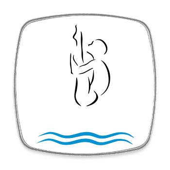 High diving - Square fridge magnet - white - Front