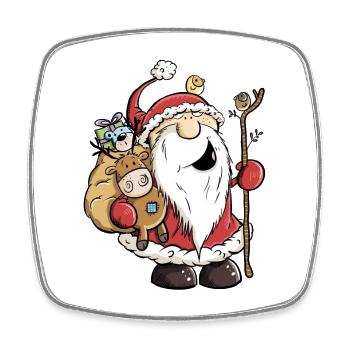 Funny Santa Claus I Santa Claus Gift - Square fridge magnet - white - Front