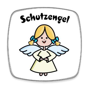 Schutzengel kann man nie genug haben - Viereckiger Kühlschrankmagnet - Weiß - Vorne