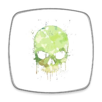 Skull Stain - Square fridge magnet - white - Front