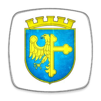 Opole - Pologne - Magnet carré - blanc - Devant