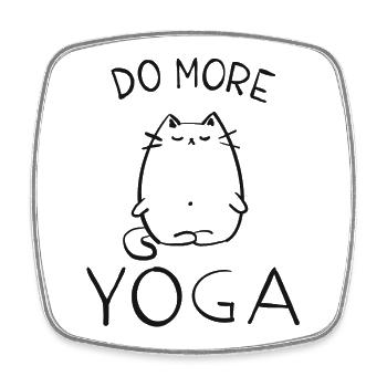 Yoga - Viereckiger Kühlschrankmagnet - Weiß - Vorne