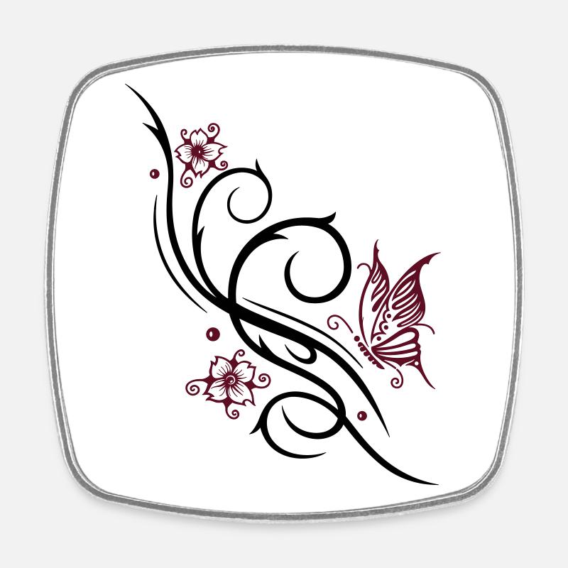 Fleurs de cerisier, fleurs de cerisier - Magnet carré - blanc