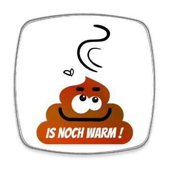 Lustiger Kack Haufen :-) - Viereckiger Kühlschrankmagnet - Weiß - Vorne