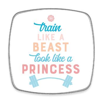 Fitness - Square fridge magnet - white - Front