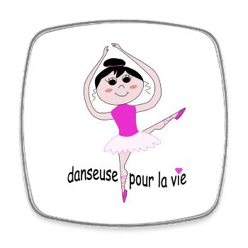 Danseuse pour la vie - Magnet carré - blanc - Devant