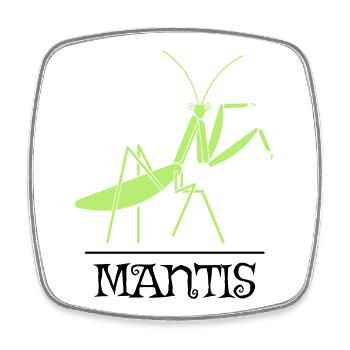 Gottesanbeterin – Illustration für Naturfreunde - Viereckiger Kühlschrankmagnet - Weiß - Vorne