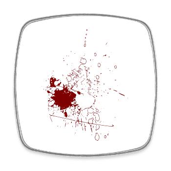 kreative Collection - Linie / rot - Viereckiger Kühlschrankmagnet - Weiß - Vorne