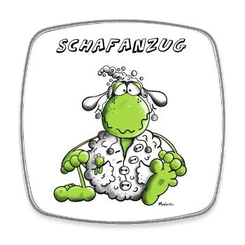 Schaf schön Frosch - Viereckiger Kühlschrankmagnet - Weiß - Vorne
