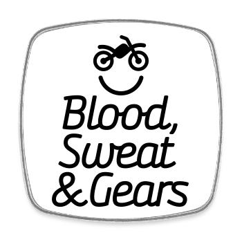 Blood sweat & gears - Motocross - Motorcycle - Viereckiger Kühlschrankmagnet - Weiß - Vorne