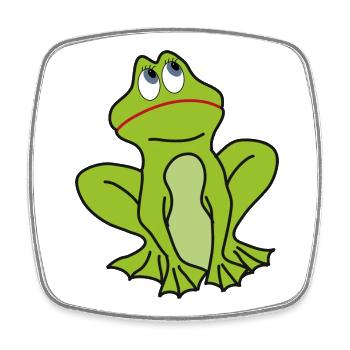 frog - Square fridge magnet - white - Front