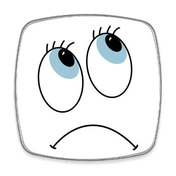 eyes - Square fridge magnet - white - Front