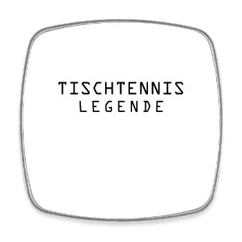 Tischtennis Legende - Viereckiger Kühlschrankmagnet - Weiß - Vorne