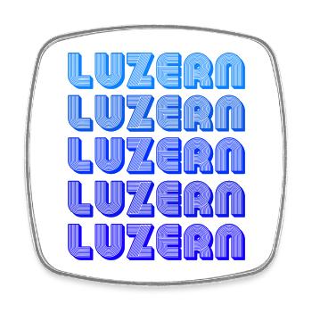 Luzern Gradient Schriftzug - Viereckiger Kühlschrankmagnet - Weiß - Vorne