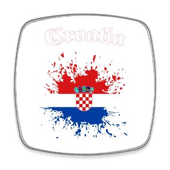 Kroatien Splatter Croatia - Viereckiger Kühlschrankmagnet - Weiß - Vorne