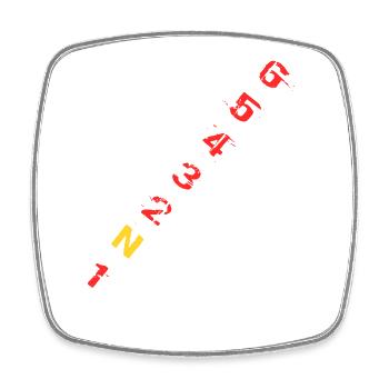 Reifenpfad Neon Typo - Viereckiger Kühlschrankmagnet - Weiß - Vorne