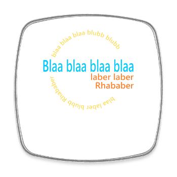Laber Rhabarber - Lustige Sprüche - Viereckiger Kühlschrankmagnet - Weiß - Vorne
