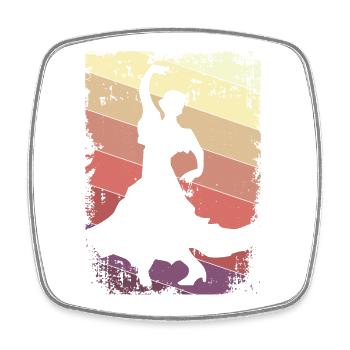 Flamenco Dancing - Square fridge magnet - white - Front