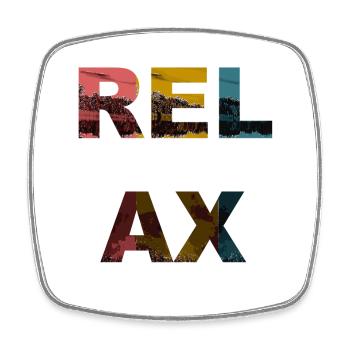 Relax / Sprüche / Trend - Viereckiger Kühlschrankmagnet - Weiß - Vorne