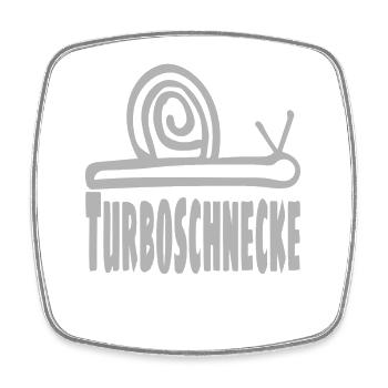 Turbo-escargot / Escargot / Tendance / Proverbes - Magnet carré - blanc - Devant