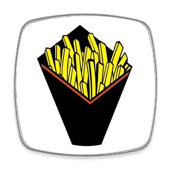 FRIED CONE - Square fridge magnet - white - Front