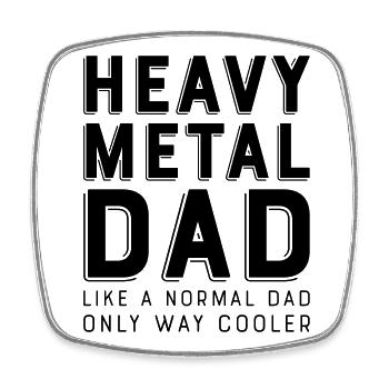 papa de métal lourd - Magnet carré - blanc - Devant