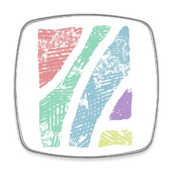 Pattern pastel colors - pattern abstract ornament - Square fridge magnet - white - Front