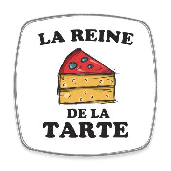 La Reine de la tarte - Magnet carré - blanc - Devant