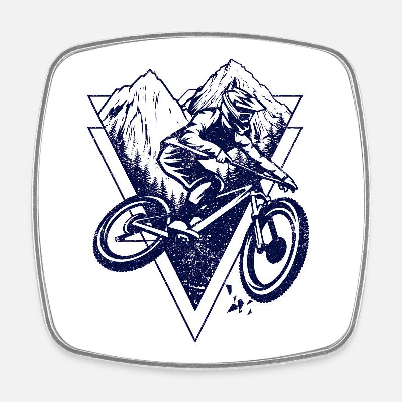 Vététiste dans Ridge Triangle - Magnet carré - blanc