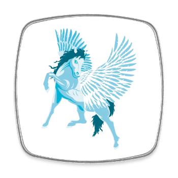 Pegasus Greek Mythology Winged Horse - Square fridge magnet - white - Front