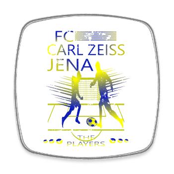 FC Carl Zeiss Jena - Viereckiger Kühlschrankmagnet - Weiß - Vorne