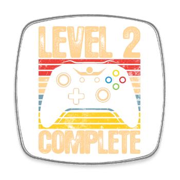 Level 2 Complete Controller - Viereckiger Kühlschrankmagnet - Weiß - Vorne