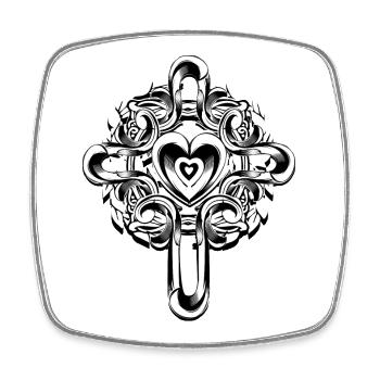Jesus Christus - Jesus Kreuz Liebe - Viereckiger Kühlschrankmagnet - Weiß - Vorne