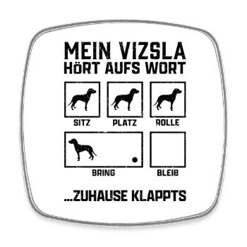 Magyar Vizsla Hundetricks Ungarischer Vorstehhund - Viereckiger Kühlschrankmagnet - Weiß - Vorne
