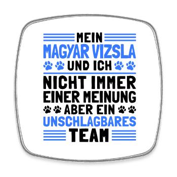 Mein Magyar Vizsla und Ich Ungarischer Vorstehhund - Viereckiger Kühlschrankmagnet - Weiß - Vorne