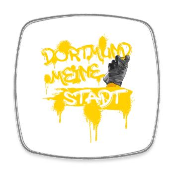 Dortmund meine Stadt Graffiti - Viereckiger Kühlschrankmagnet - Weiß - Vorne