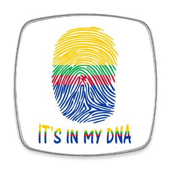 T-Shirt-Flagge von Appingedam es ist in meiner DNA - Viereckiger Kühlschrankmagnet - Weiß - Vorne