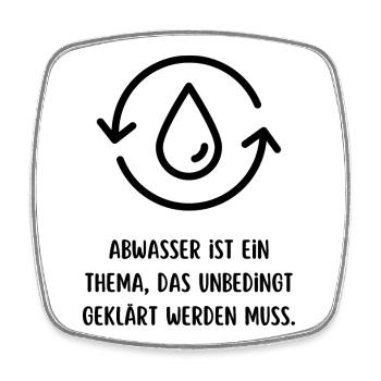 Geklärt - Viereckiger Kühlschrankmagnet - Weiß - Vorne