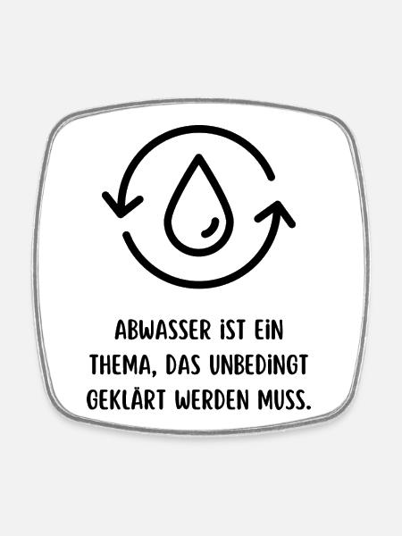 Geklärt - Viereckiger Kühlschrankmagnet - Weiß
