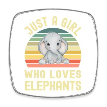 Elefant Elefanten - Viereckiger Kühlschrankmagnet - Weiß - Vorne