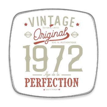 Age of Perfection 1972 Anniversary 51 Years - Square fridge magnet - white - Front