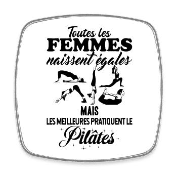 Les meilleures femmes pratiquent le pilates 1 - Magnet carré - blanc - Devant
