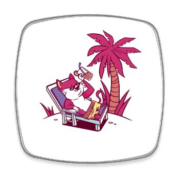 No One Likes A Shady Beach Vacation Mode Traveling - Square fridge magnet - white - Front